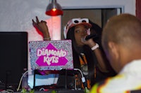 a man is holding a microphone